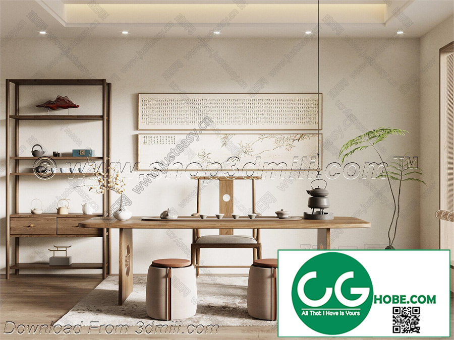 Tea Room 83 3D Model
